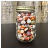A Collection of Vintage Glass Swirl and Patch Marb