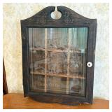 Vintage Pepsi-Cola Wood Wall Display Cabinet with