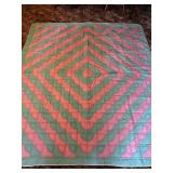 Vintage Large Scale Two Tone Concentric Geometric