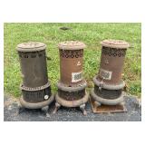 Three Antique Kerosene Heaters Including Perfectio