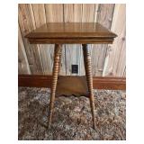 American Victorian Tiger Oak Two Tier Parlor Table