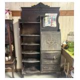 Late Victorian Side by Side Secretary Bookcase wit