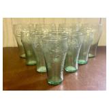A Set of Eleven Vintage Georgia Green Pebbled Coca