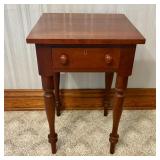 Federal Style Cherry Wood One Drawer Side Table
