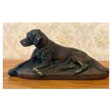 Cold Painted Composition Sculpture of a Reclining