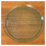 Coca-Cola Georgia Green Glass 13 Inch Round Servin