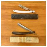Two Vintage Straight Razors with Cases Including P