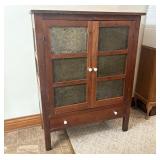 American Primitive Style Punched Tin Pie Safe with