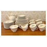 Mid Century Modern Starburst Motif Ceramic Dinnerw