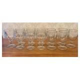 A Set of Twelve Clear Pressed Glass Water Goblets