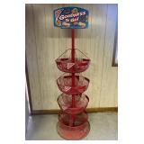Vintage Nabisco Four Tier Revolving Wire Snack Dis