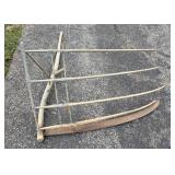 Antique American Wooden Grain Cradle Scythe