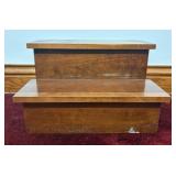 Mid to Late 20th Century Two Tier Solid Wood Bed S