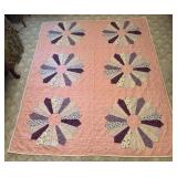 Large Handmade Dresden Plate Pattern Patchwork and