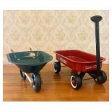 Two Miniature Metal Toys Including a Radio Flyer A