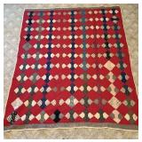 Antique American Hand Stitched Cotton Bow Tie Patc