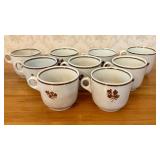 A Set of Ten Tea Leaf Pattern Ironstone Cups