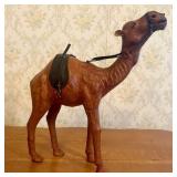 Handcrafted Leather Dromedary Camel Figurine with