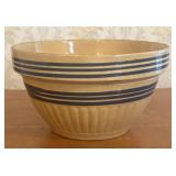 American Banded and Fluted Yellowware Mixing Bowl