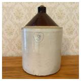 Antique Two-Tone Stoneware 3 Gallon Shoulder Jug w