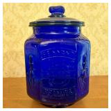 Large Cobalt Blue Glass Planters Salted Peanuts Co