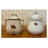 A Pair of English Ironstone Sugar Bowls by Alfred