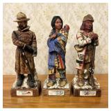 Three McCormick C.M. Russell Whiskey Decanters The