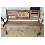 Vintage Cast Iron and Wood Coca-Cola Fountain Serv