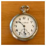 Hampden Watch Co. Nickel Silver Open Face Pocket W