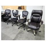 (4) 5-Wheeled Office Chairs