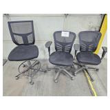 (3) 5-Wheeled Office Chairs