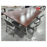 (4) Rolling Tables, (5) Folding Chairs