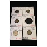 Six country collectible coins