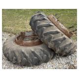 Clamp on Duals 18.4-34 Dry Tires