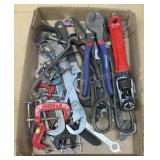 Assorted Wrenches, Pliers & Small C Clamps
