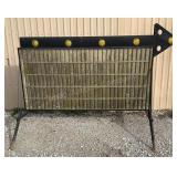 6ft Tall Lighted Road Sign With Some Letters