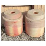 Pair Poly Lidded Tanks