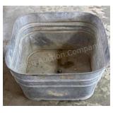 Square Galvanized Wash Tub