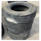 4 235/75R17.5 Tires One Is Missing Some Tread