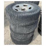4 Ford 6 Hole 255/70R17 Tires