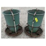 2 Small Hog Feeders 3Ft Tall