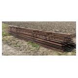 11x 20ft 6 Bar Heavy Built Continuous Fence Panels