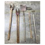 Jobbers Flat Shovel 4 Prong & Scraper