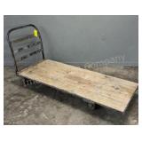 6ft Rail Road Cart, One Wheel Missing Rubber