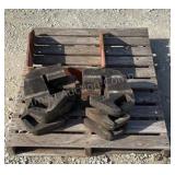 Set of 6 Allis Chalmers Suitcase Weights & Bracket