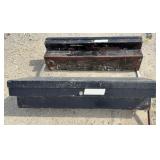 Pair Old Steel Truck Side Boxes