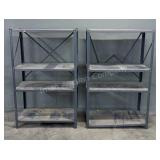 2 - 5ft Metal Shelving Units - Some Bolts Out