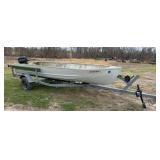 Clean 16ft Richline Boat and Trailer - 9.8 Mercury