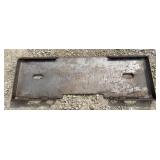 Blank Skid Loader Plate