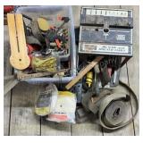 Tote of Hardware Router Table Buffing Pads & 2